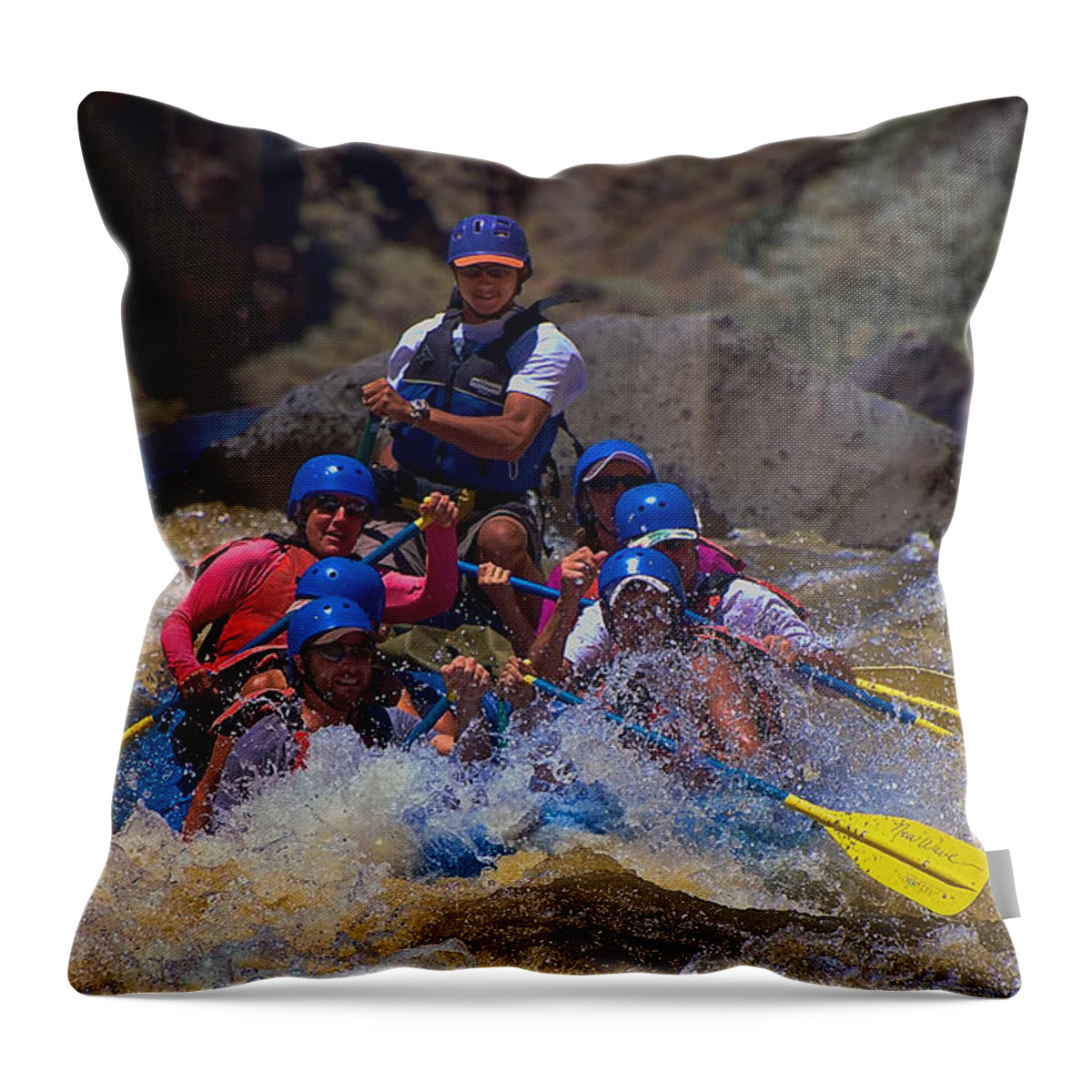  Rafting Photographs Throw Pillow featuring the photograph Savory Second by Britt Runyon