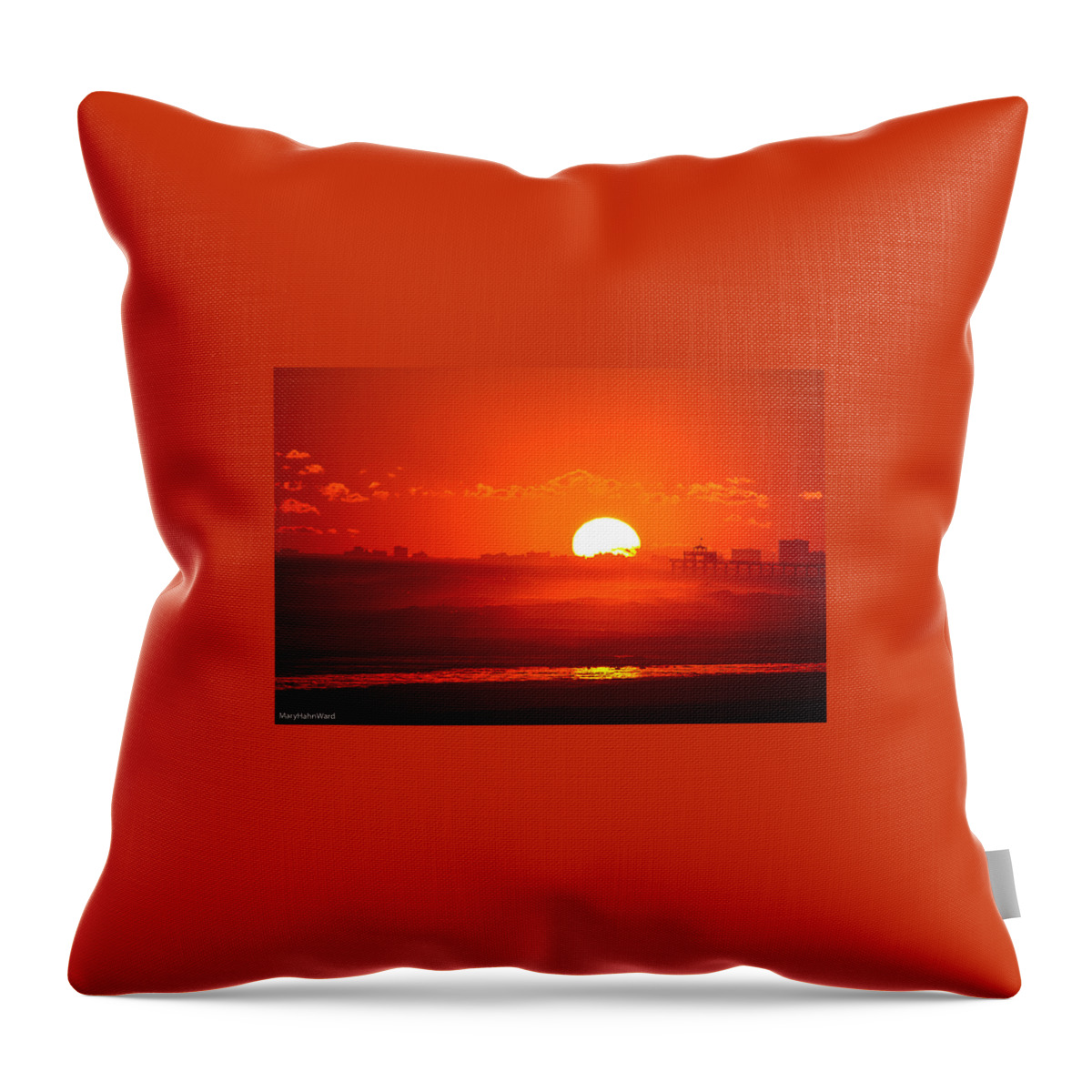 Sunset Throw Pillow featuring the photograph Says It All by Mary Hahn Ward