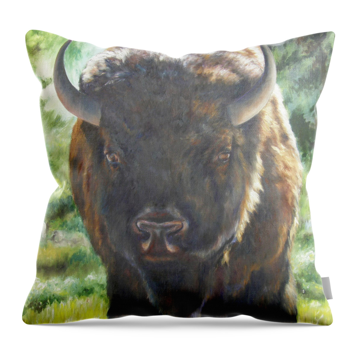 Lori Brackett Throw Pillow featuring the painting Scout by Lori Brackett