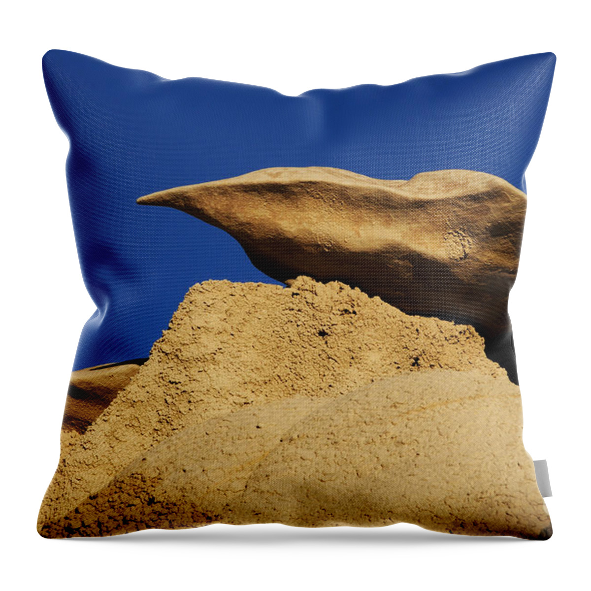 Textures Throw Pillow featuring the photograph Sculpted Rock by Vivian Christopher