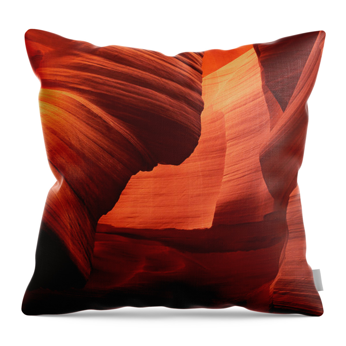 North America Throw Pillow featuring the photograph Sculpted Sandstone Upper Antelope Slot Canyon Arizona by Dave Welling