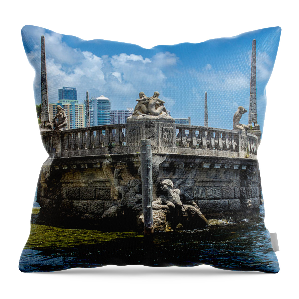 Museum Throw Pillow featuring the photograph Sculptures by the sea by George Kenhan