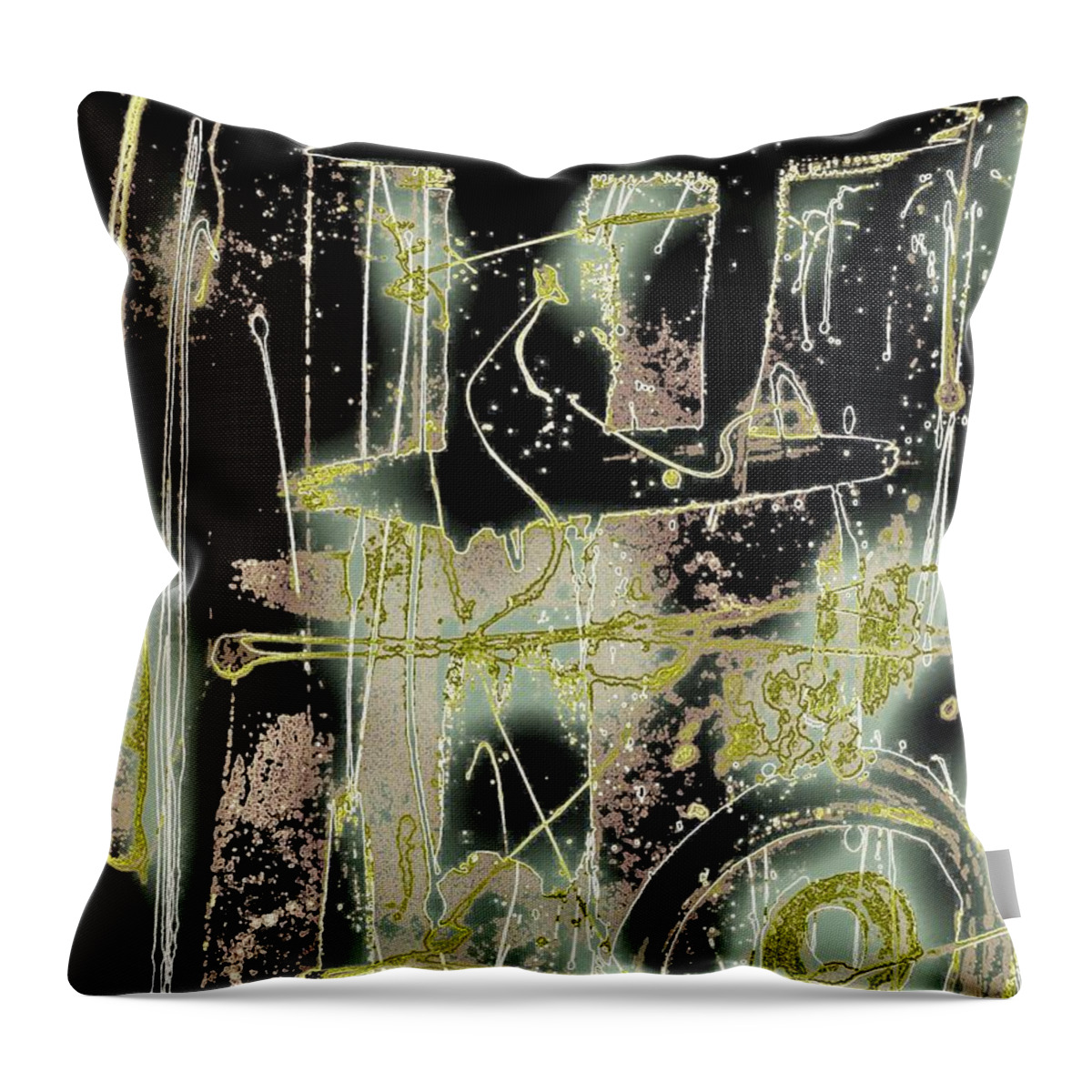 Signs And Symbols Throw Pillow featuring the painting Sea Sage by Cleaster Cotton