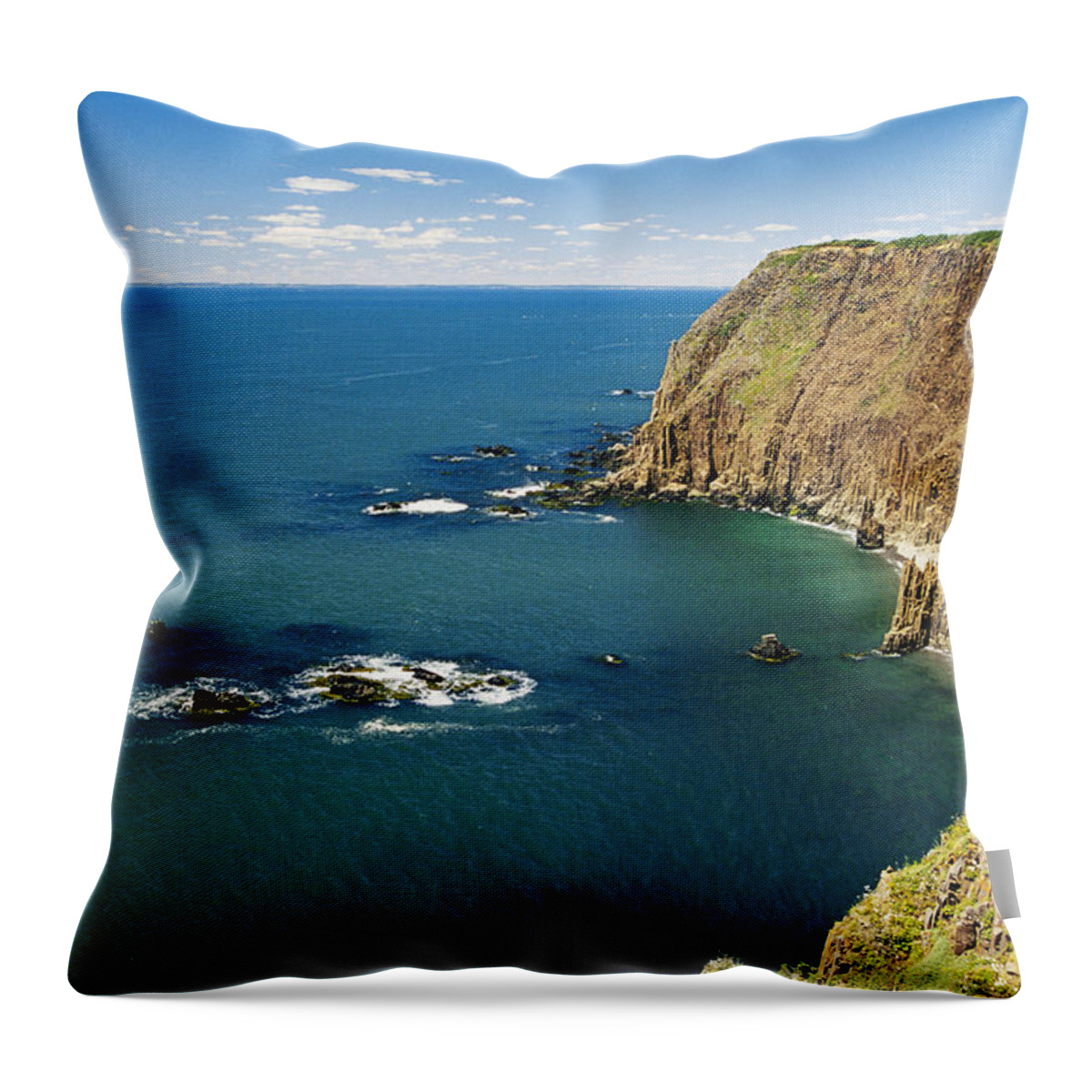 Nature Throw Pillow featuring the photograph Seacliffs, New Brunswick, Canada by Andrew J. Martinez