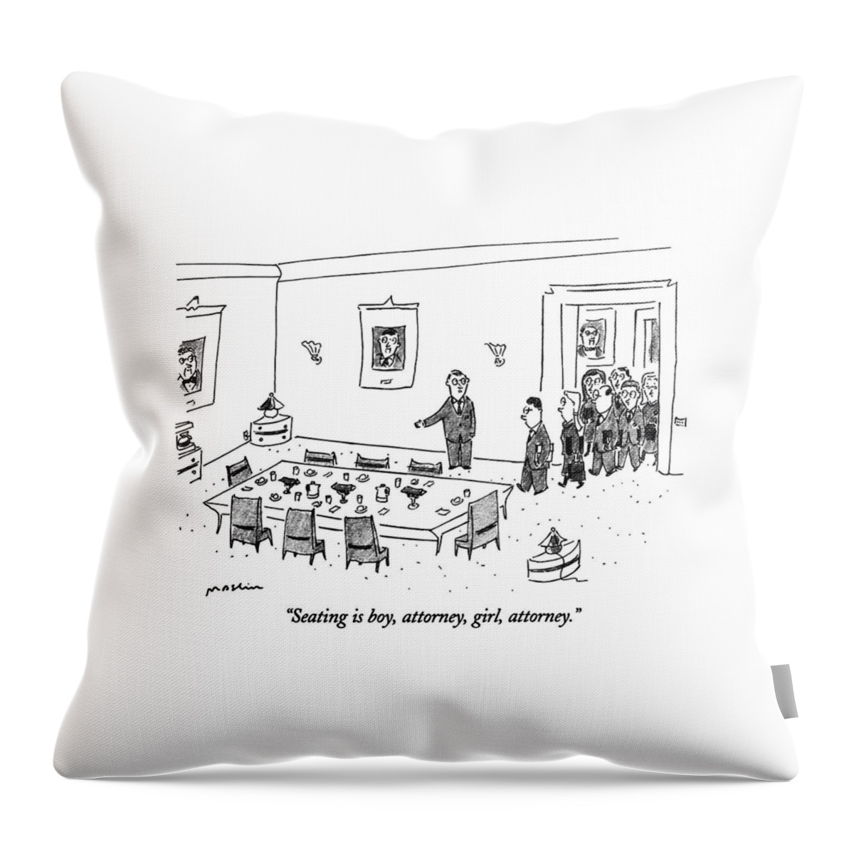 Seating Is Boy Throw Pillow