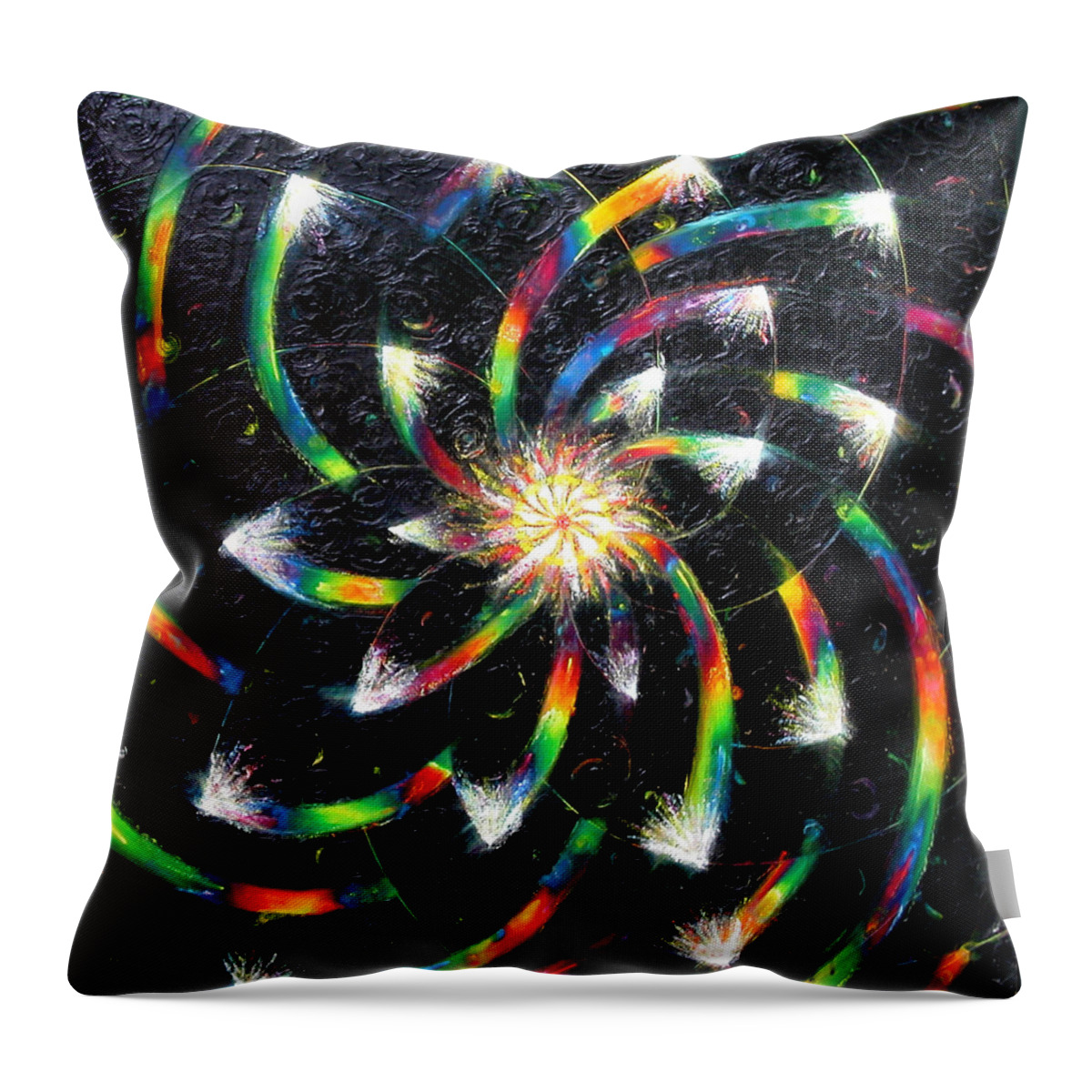 Scripture Throw Pillow featuring the painting Second day of Creation by Anne Cameron Cutri