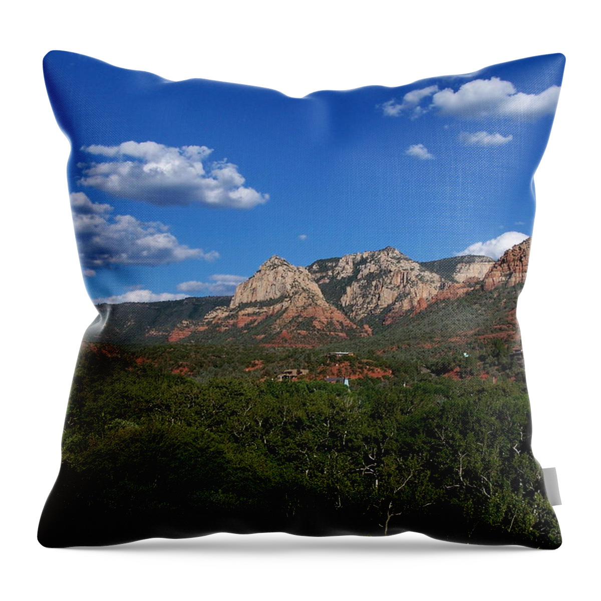 Valley Throw Pillow featuring the photograph Sedona-3 by Dean Ferreira