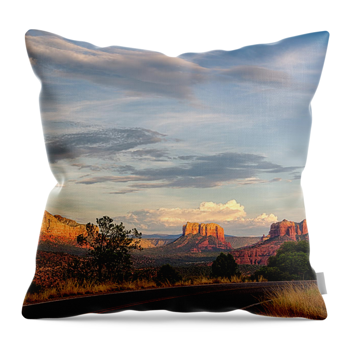 Sedona Throw Pillow featuring the photograph Sedona Arizona Allure of the Red Rocks - American Desert Southwest by Silvio Ligutti