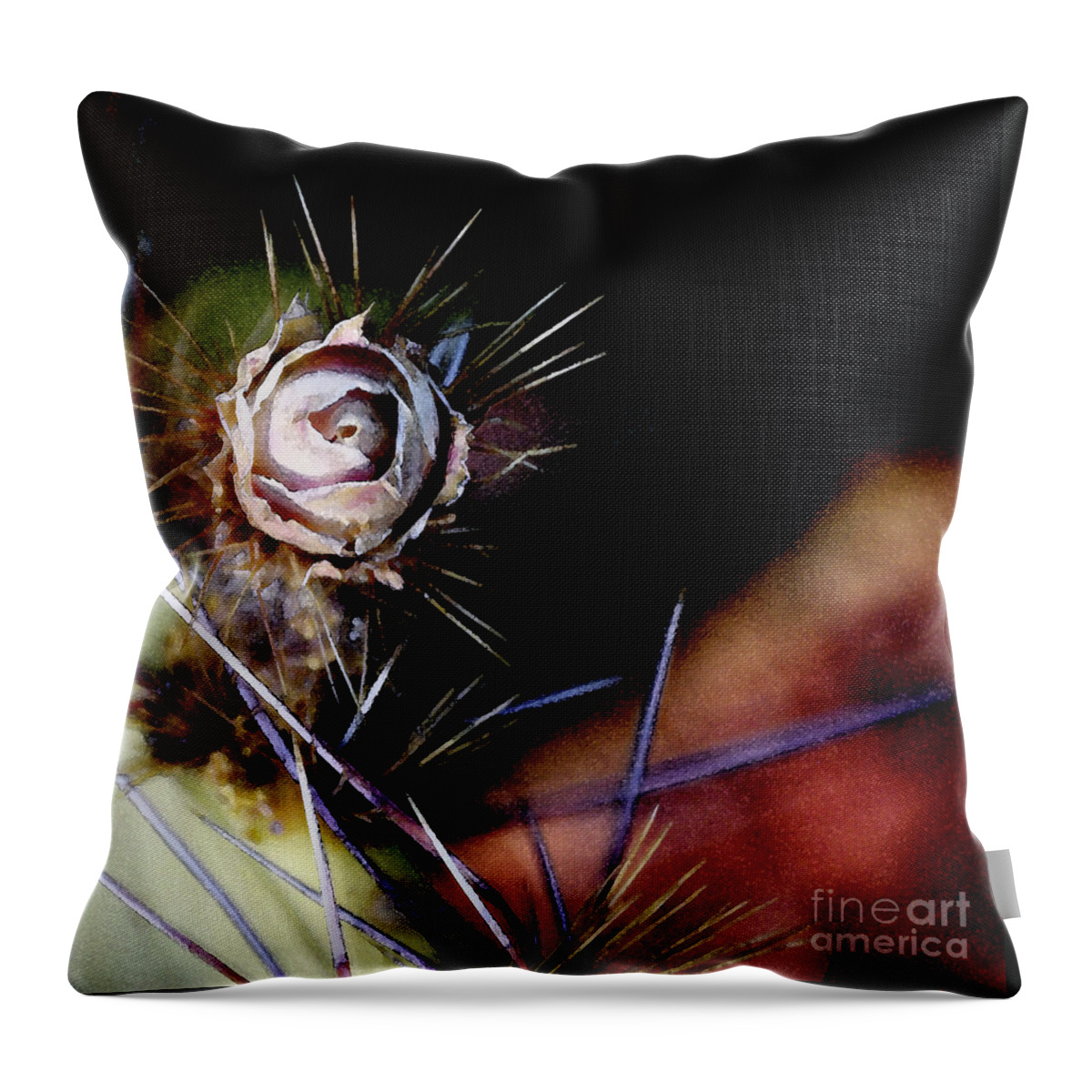 Rose Throw Pillow featuring the photograph Sedona's Desert Rose by Linda Shafer