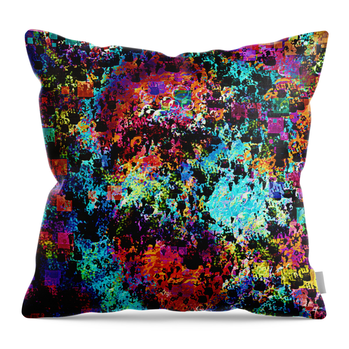 Abstract Throw Pillow featuring the painting Seeing Through by Jade Knights