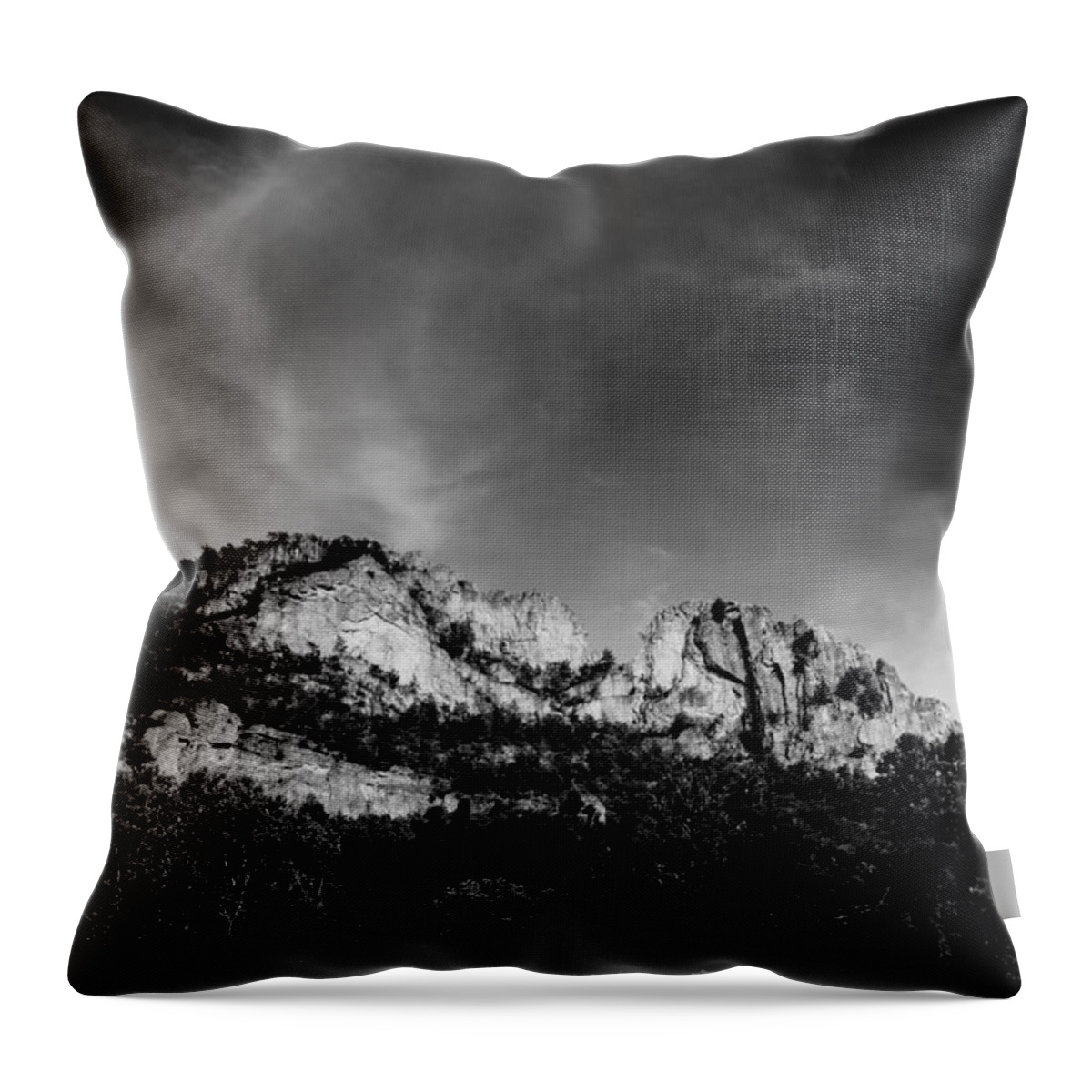 Seneca Rocks Throw Pillow featuring the photograph Seneca Rocks by Shane Holsclaw