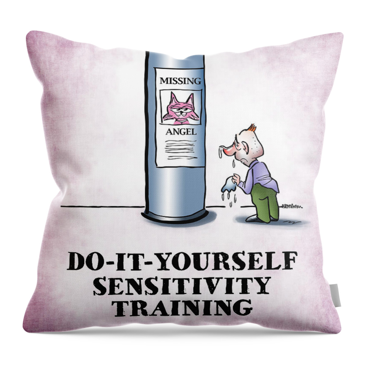 Sensitivity Throw Pillow featuring the digital art Sensitivity Training by Mark Armstrong