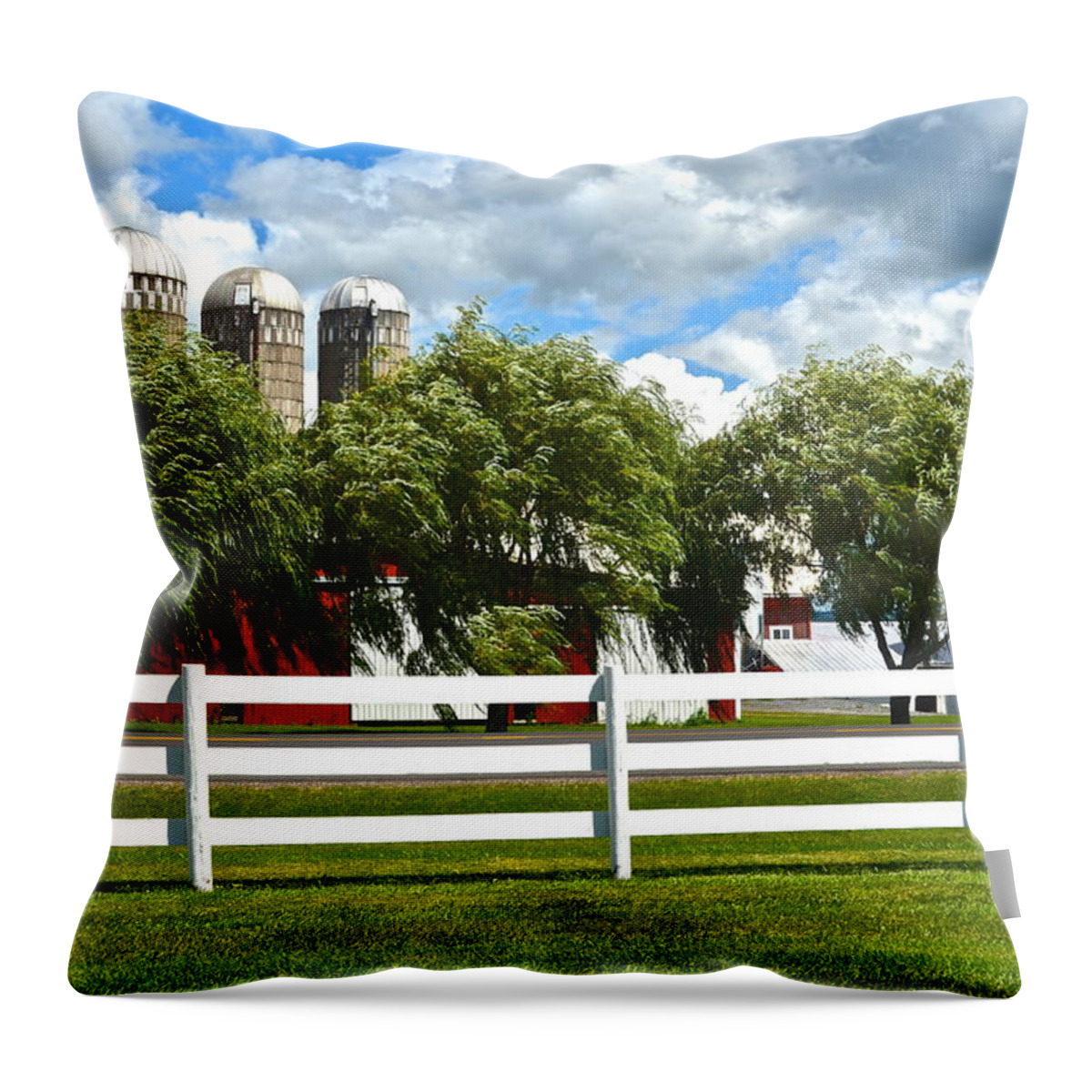 Landscape Throw Pillow featuring the photograph Serene Surroundings by Frozen in Time Fine Art Photography