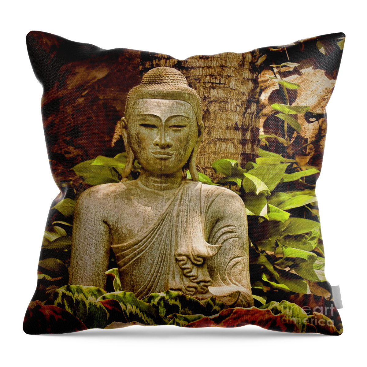 Zen Throw Pillow featuring the photograph Serenity by Peggy Hughes