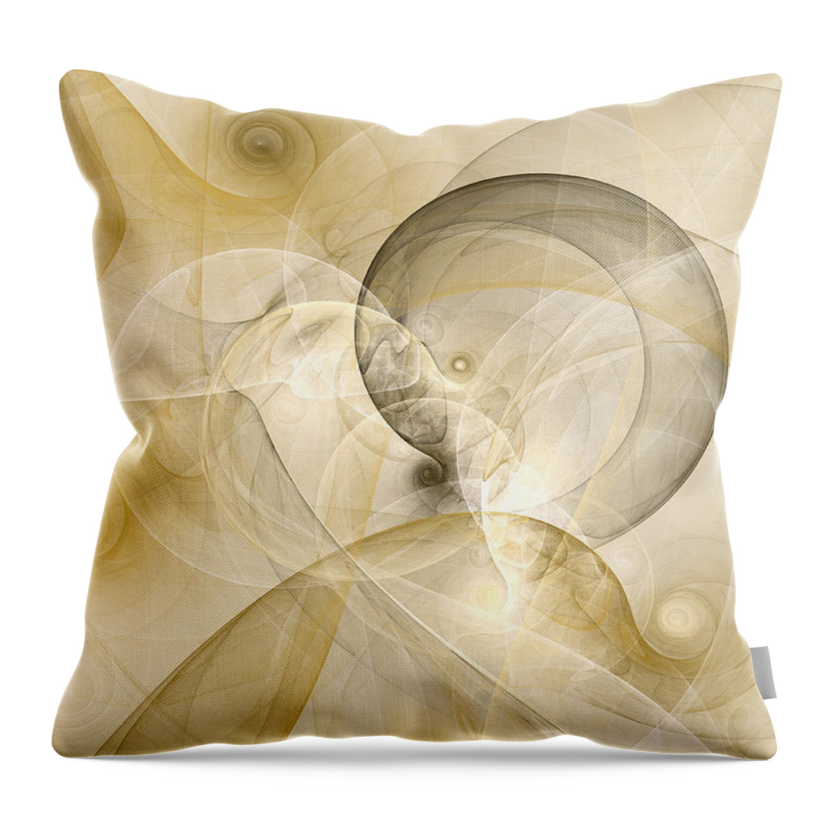 Abstract Throw Pillow featuring the digital art Series Abstract Art in Earth Tones 3 by Gabiw Art