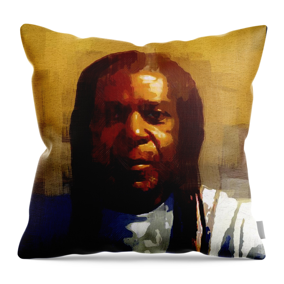 Man Throw Pillow featuring the painting Seriously Now... by RC DeWinter