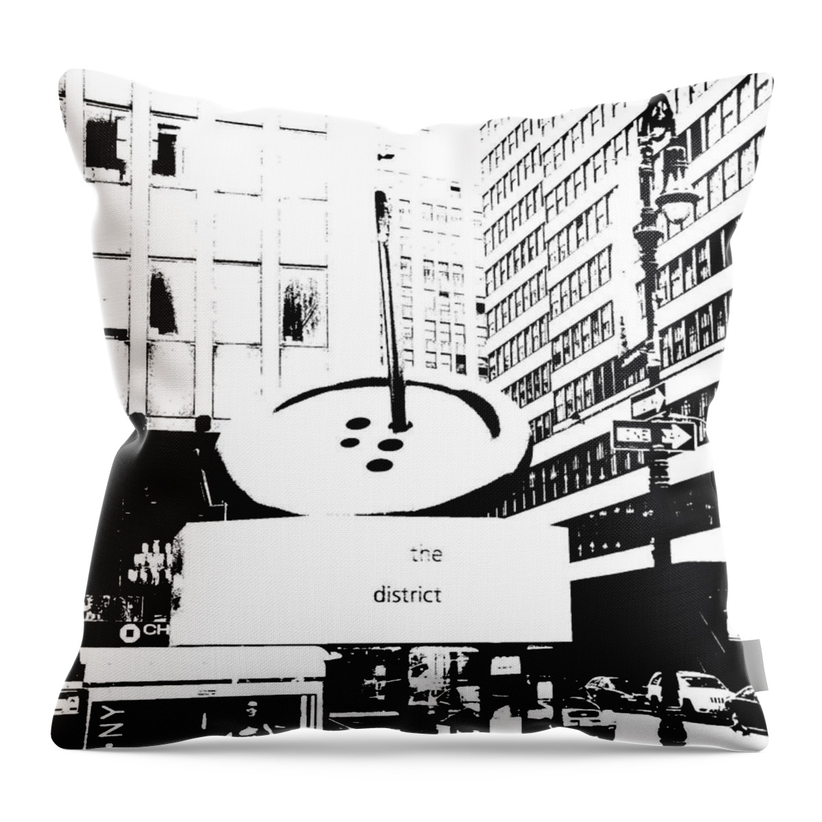 New York Fashion Icon Throw Pillow featuring the photograph Sew N Sew - NYC Fashion District by Cleaster Cotton