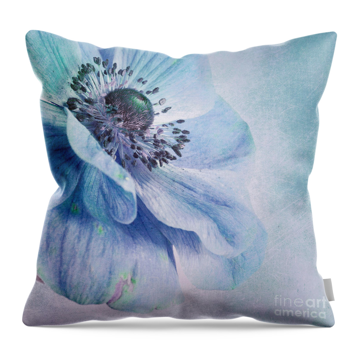 Blue Throw Pillow featuring the photograph Shades Of Blue by Priska Wettstein