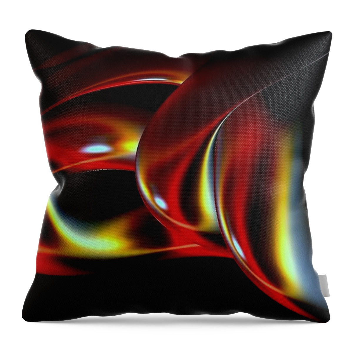 Abstract Throw Pillow featuring the digital art Shades of Red by Greg Moores