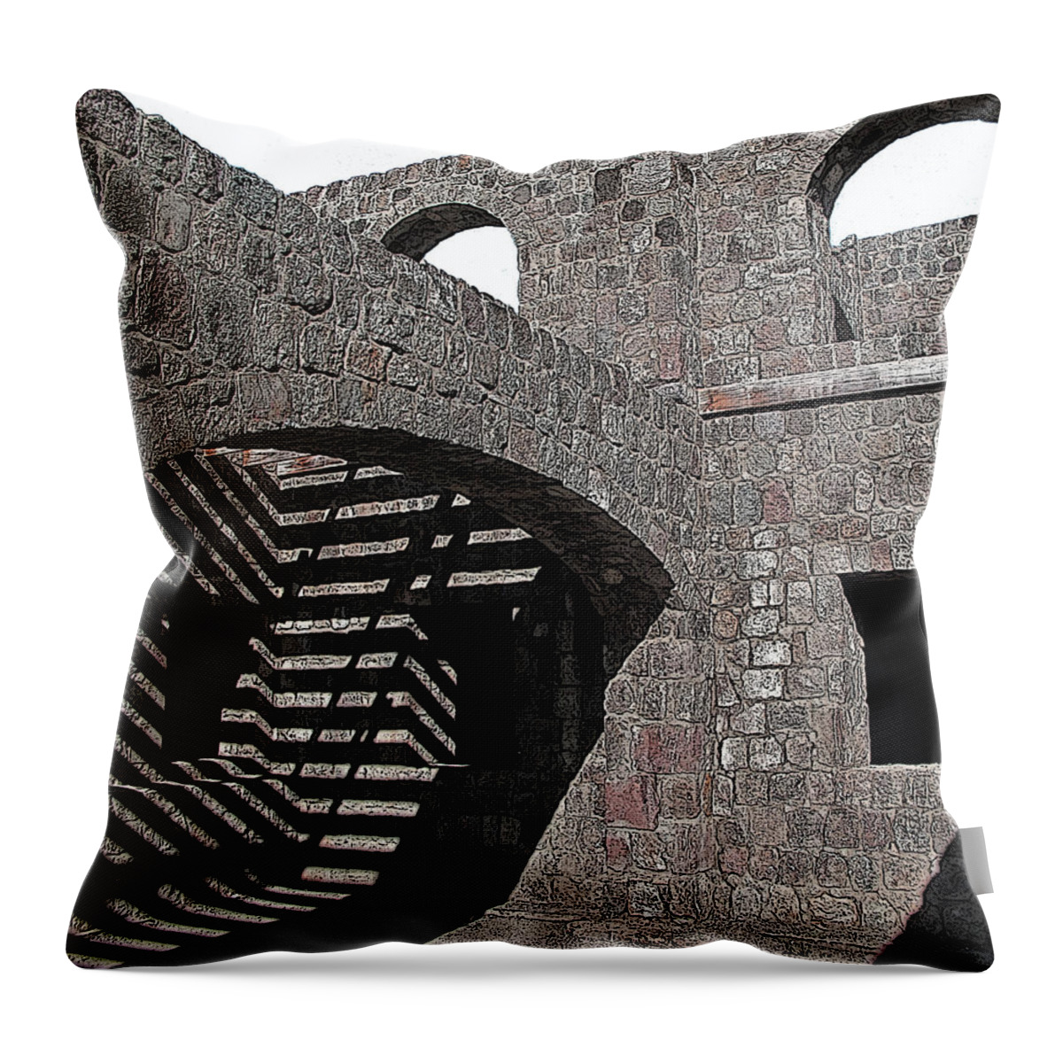 Stone Throw Pillow featuring the photograph Shadow Box by Ian MacDonald