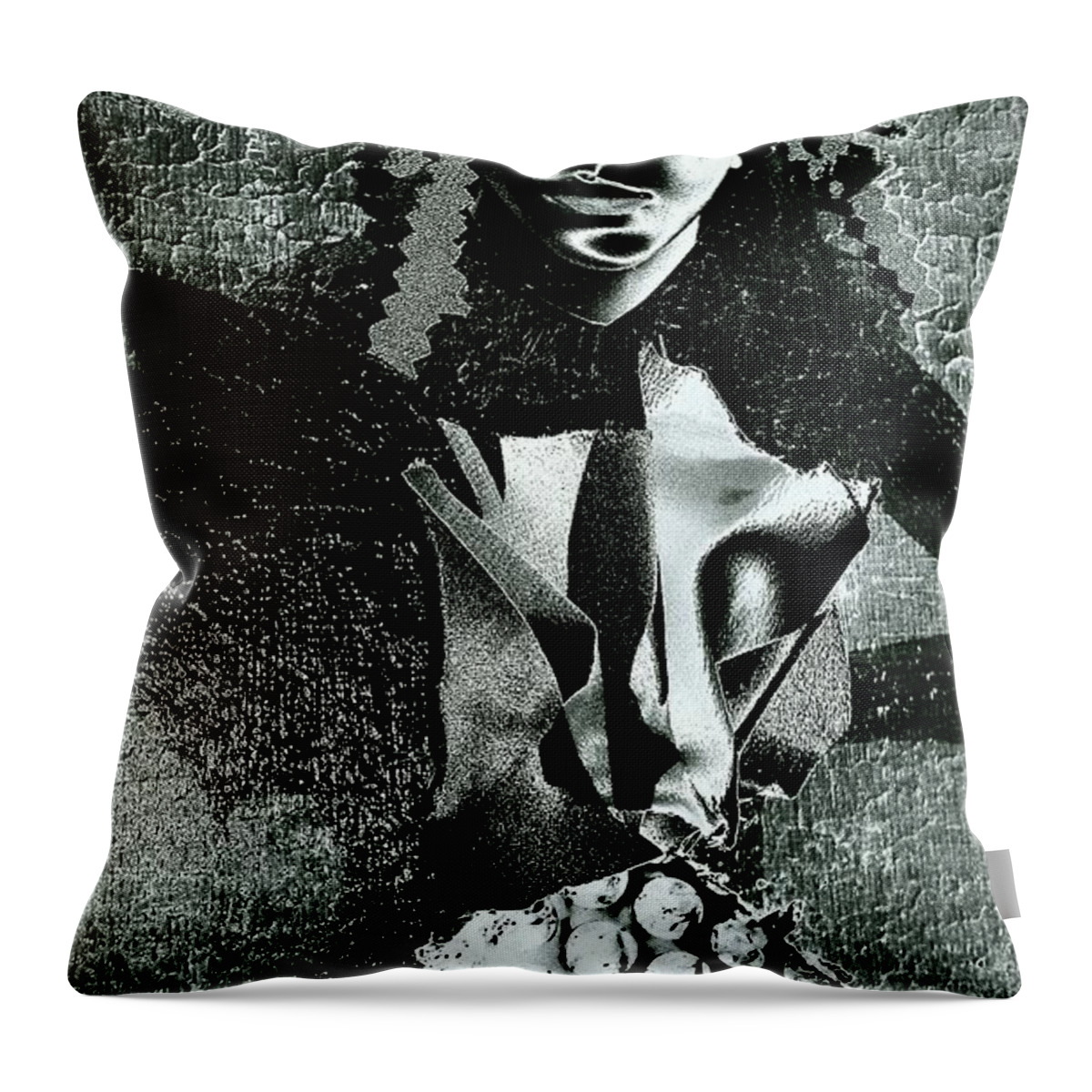 Shadow Throw Pillow featuring the mixed media Shadow by Jacqueline McReynolds