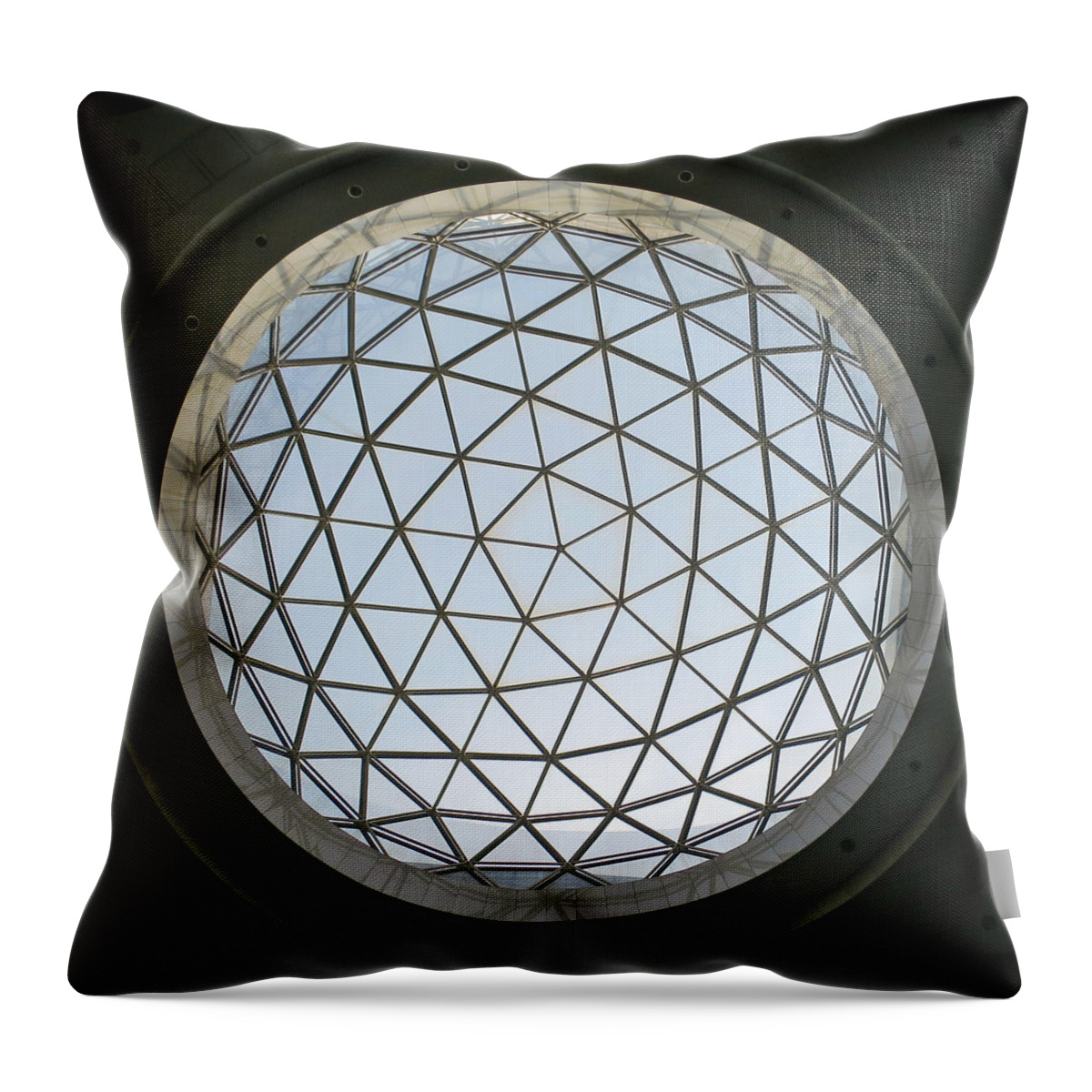 Abstract Throw Pillow featuring the photograph Shanghai Museum Atrium by Rick Locke - Out of the Corner of My Eye