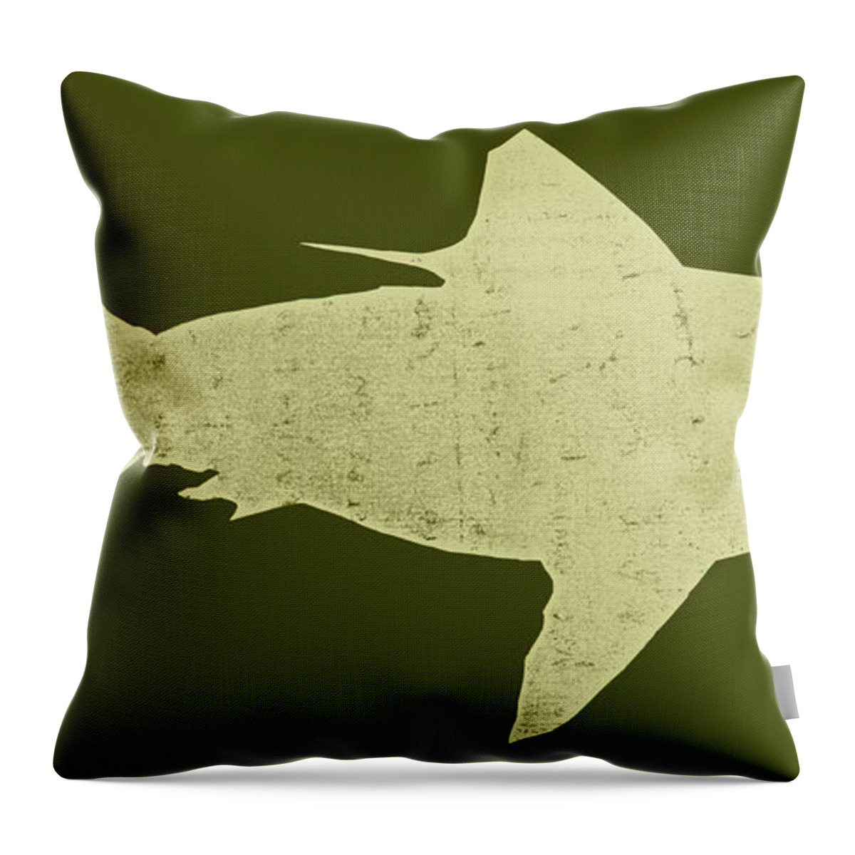 Shark Throw Pillow featuring the digital art Shark by Michelle Calkins