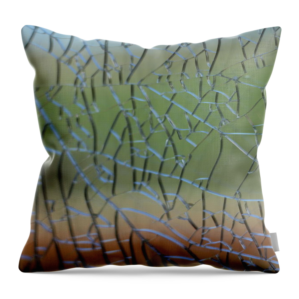 Glass Throw Pillow featuring the photograph Shattered by Amber Kresge