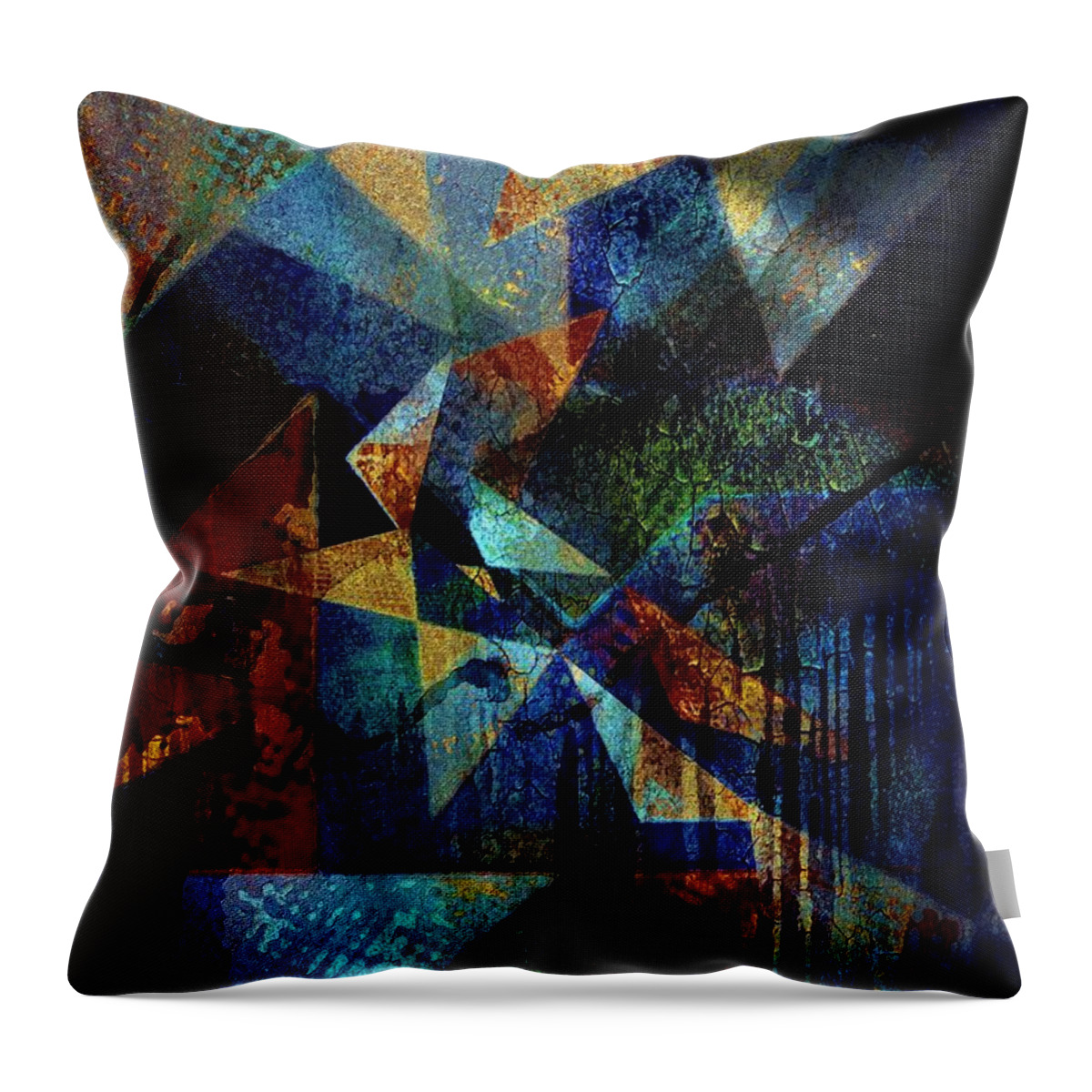  Reflections Throw Pillow featuring the digital art Shattered Reflections by Mimulux Patricia No