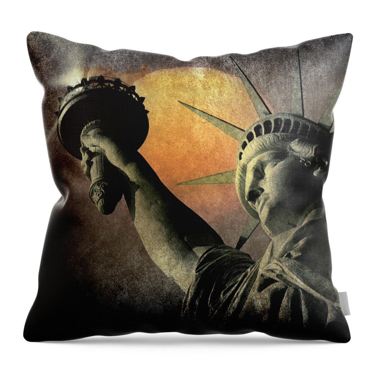 Abstract Throw Pillow featuring the photograph She Never Sleeps by Edmund Nagele FRPS