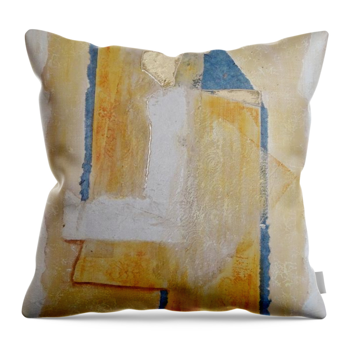 Geometric Throw Pillow featuring the painting Sheer Pleasure by Kat McClure