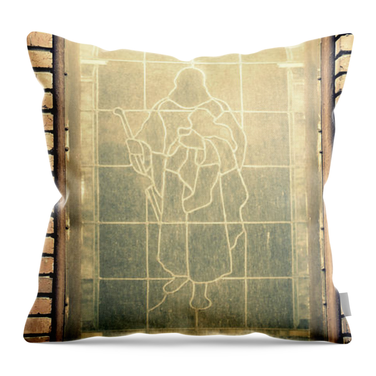 Church Throw Pillow featuring the photograph Shepherd and Lamb by Melanie Lankford Photography