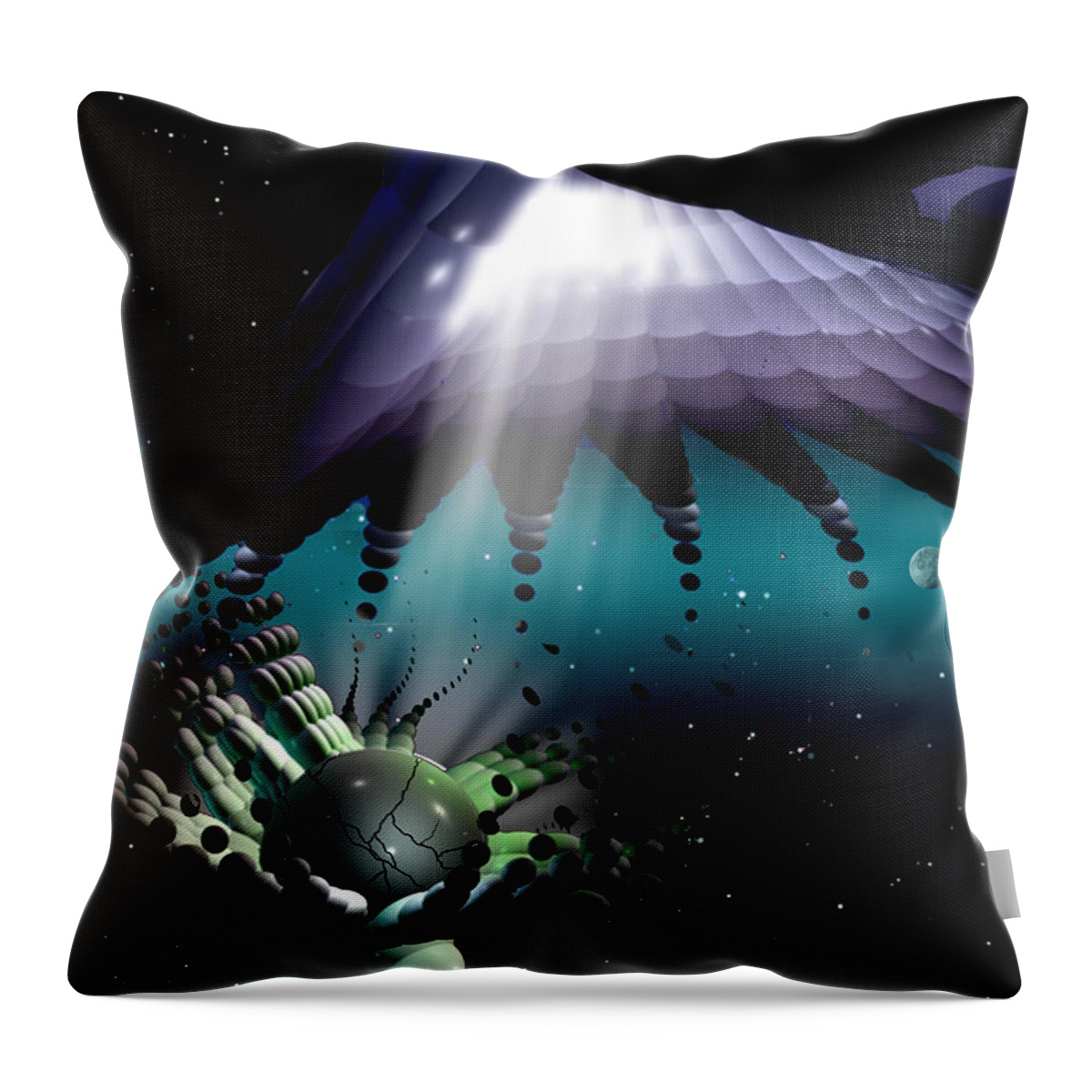 Phil Sadler Throw Pillow featuring the digital art Shine by Phil Sadler