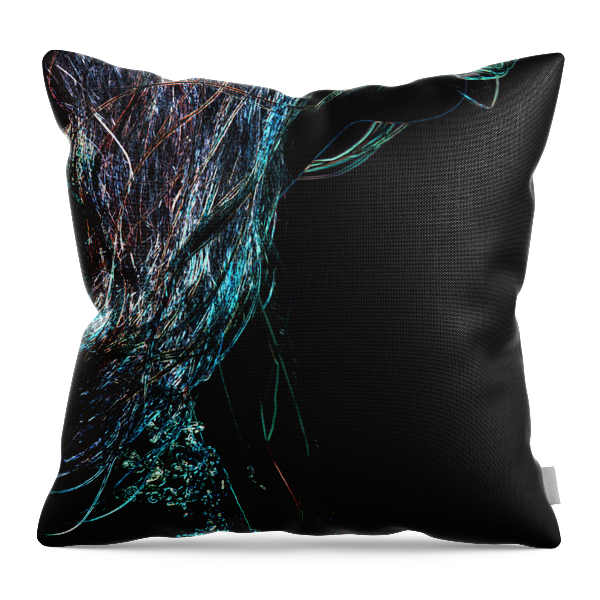 Woman Throw Pillow featuring the photograph Shining Lady by Jenny Rainbow