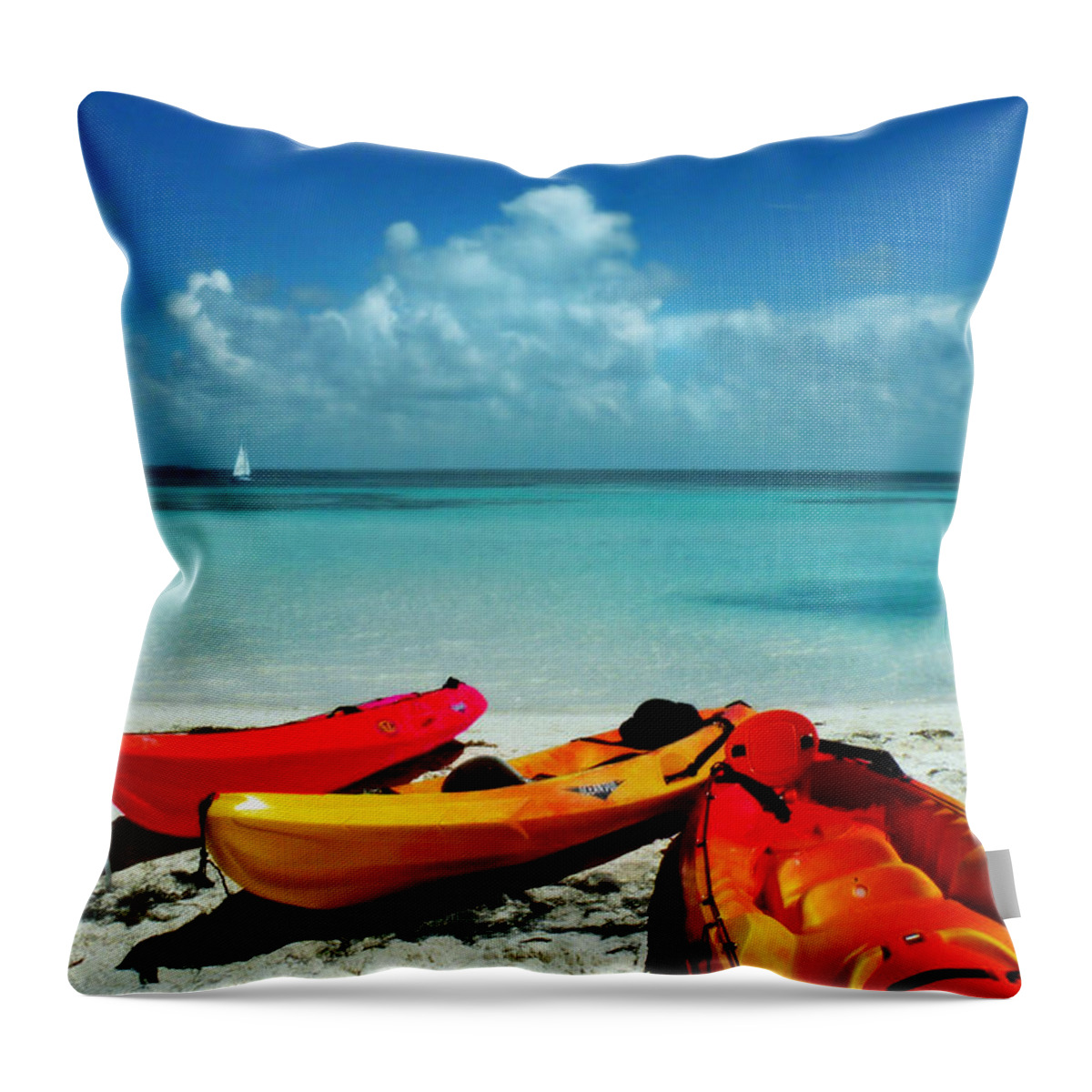 Beach Throw Pillow featuring the photograph Shore Rest by Deborah Smith