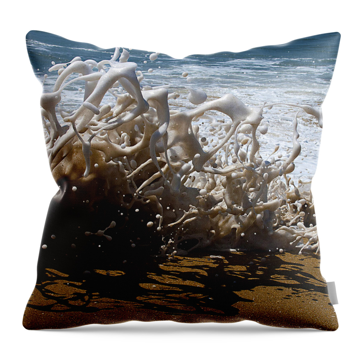 Surf Throw Pillow featuring the photograph Shorebreak - The Wedge by Joe Schofield