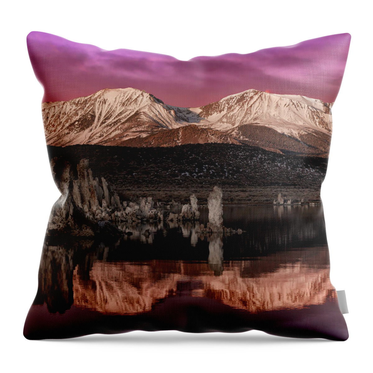 Mono Lake Throw Pillow featuring the photograph Sierra Sunrise by Kathleen Bishop
