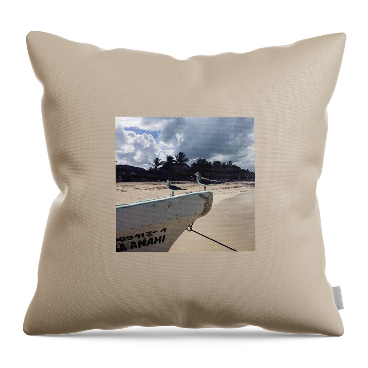 Isla Holbox Throw Pillow featuring the photograph Sigh by Anne Phillips