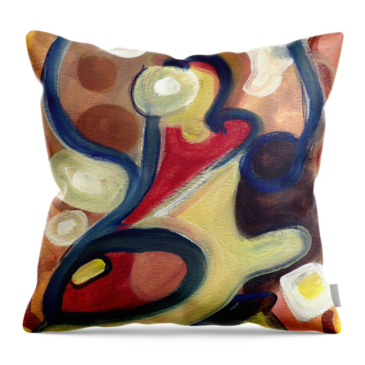 Abstract Art Throw Pillow featuring the painting Simple Beauty by Stephen Lucas
