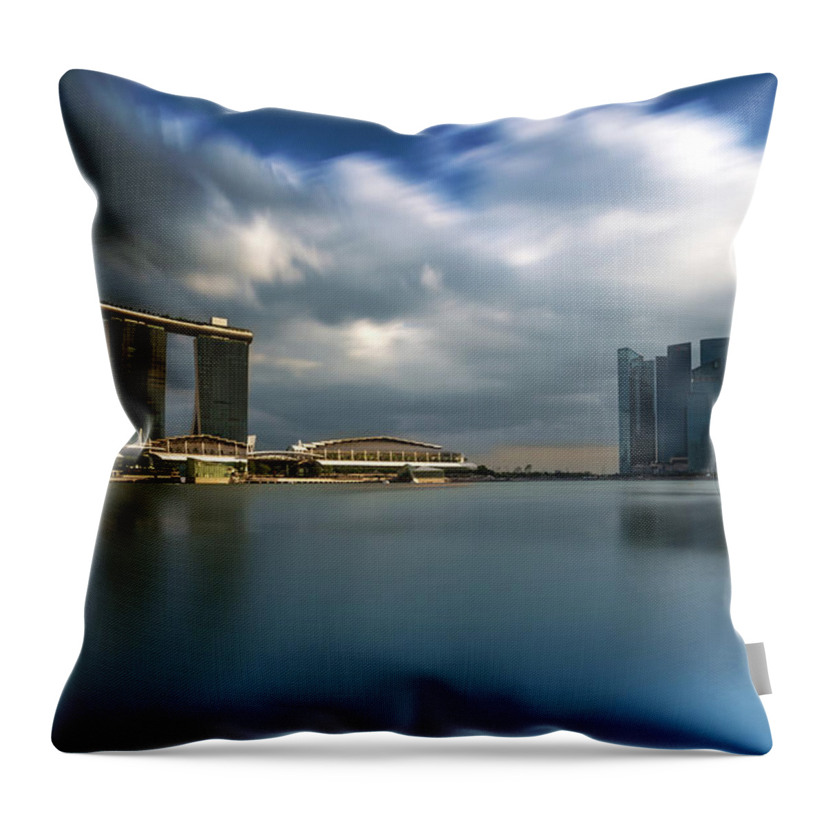 Tranquility Throw Pillow featuring the photograph Singapore by Arthit Somsakul