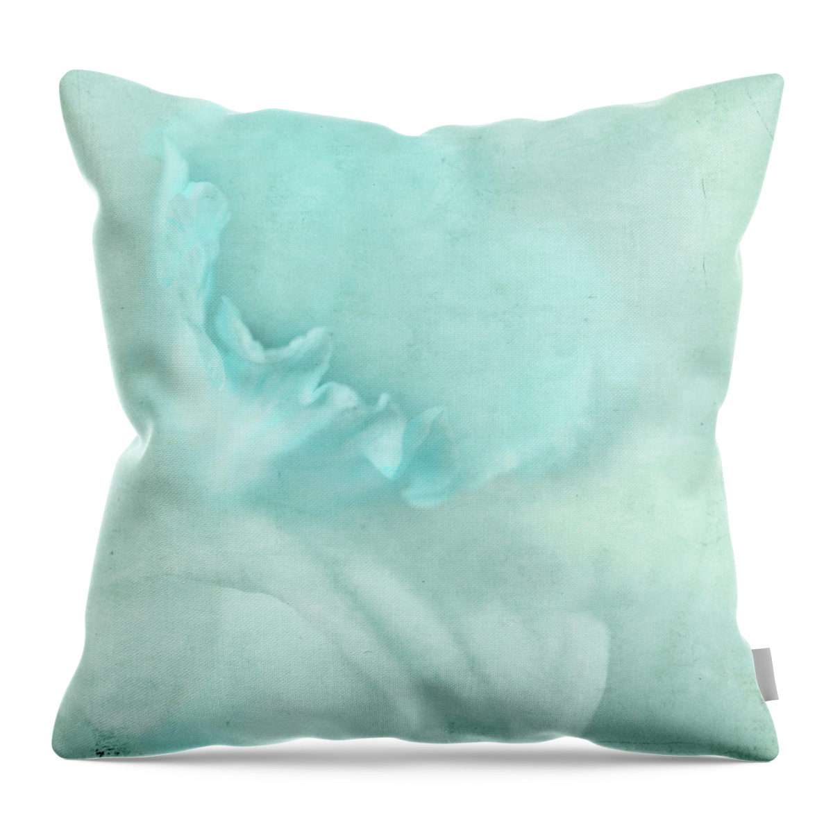 Ruffled Flower Petal Throw Pillow featuring the photograph Singing the Blues by Bonnie Bruno