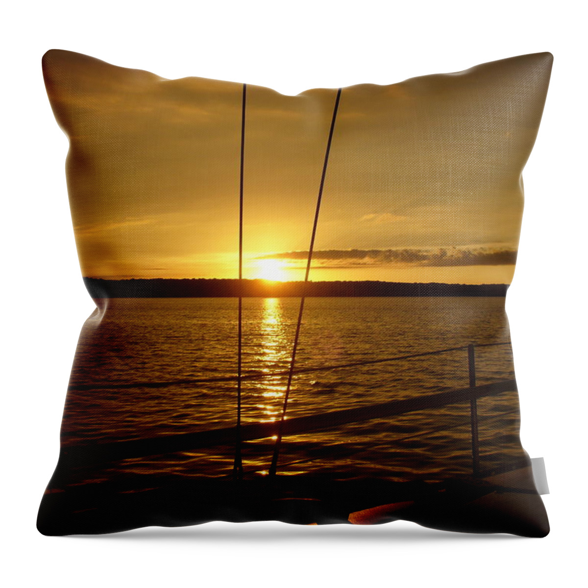 Sunset Throw Pillow featuring the photograph Stay Golden by Deena Stoddard