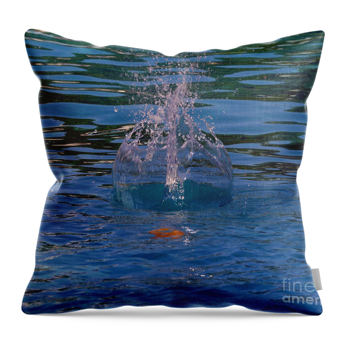 Health Throw Pillow featuring the photograph Sinking the Orange by Crystal Harman
