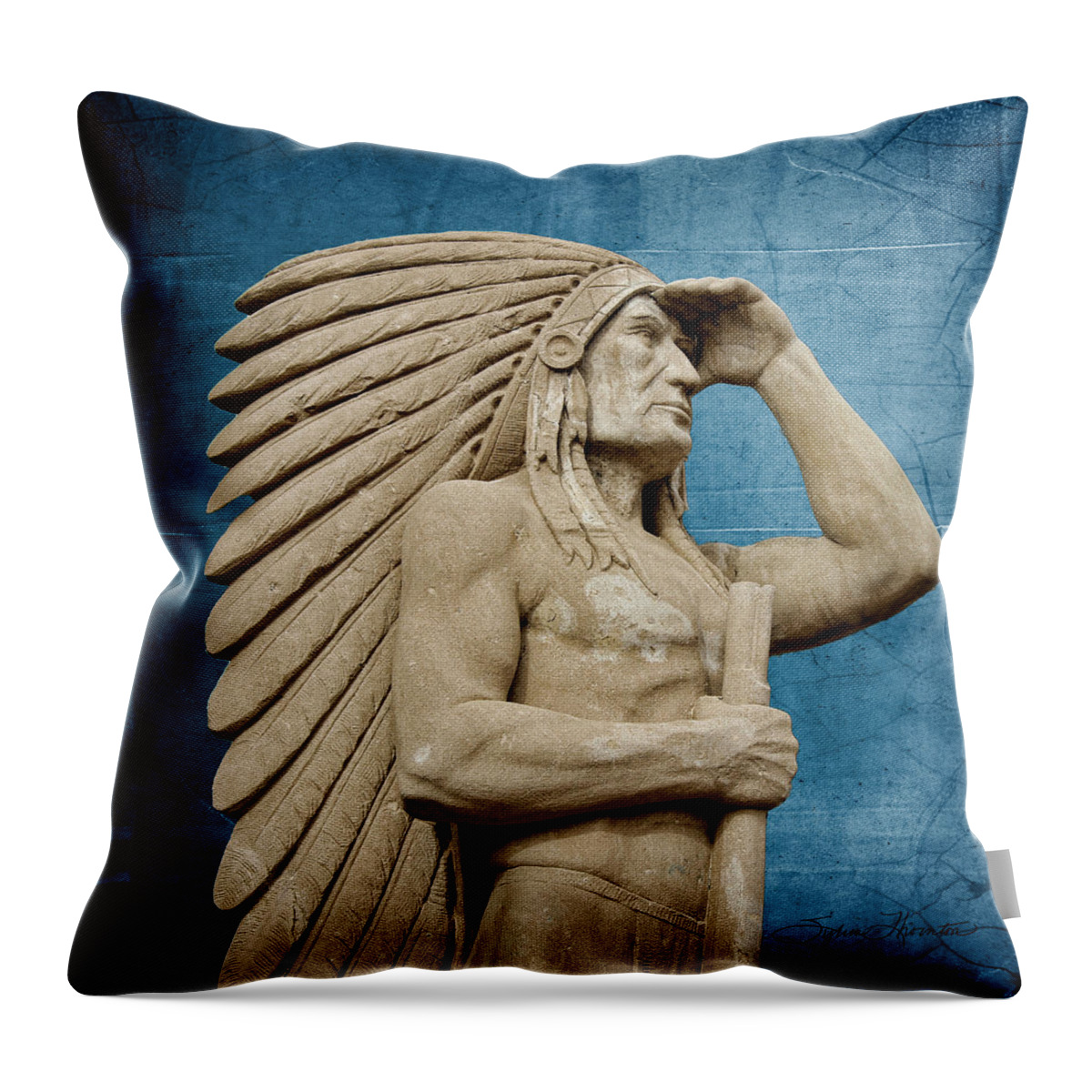 Indian Throw Pillow featuring the photograph Sioux Lookout Near Maxwell Nebraska by Sylvia Thornton