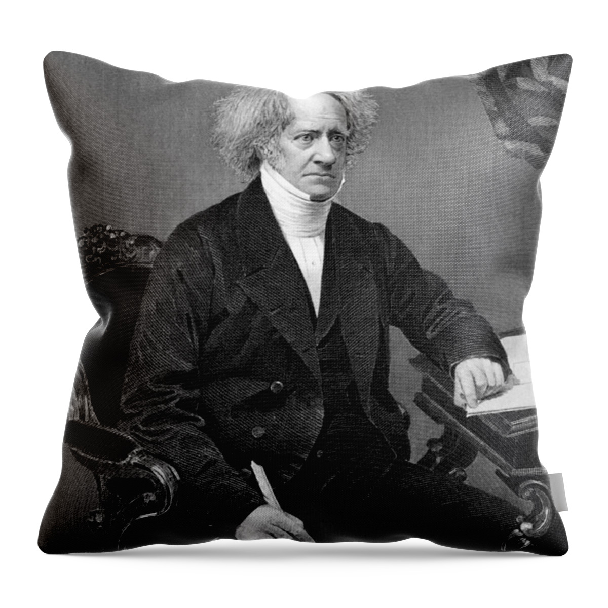 1 Person Throw Pillow featuring the photograph Sir Frederick William Herschel by Underwood Archives
