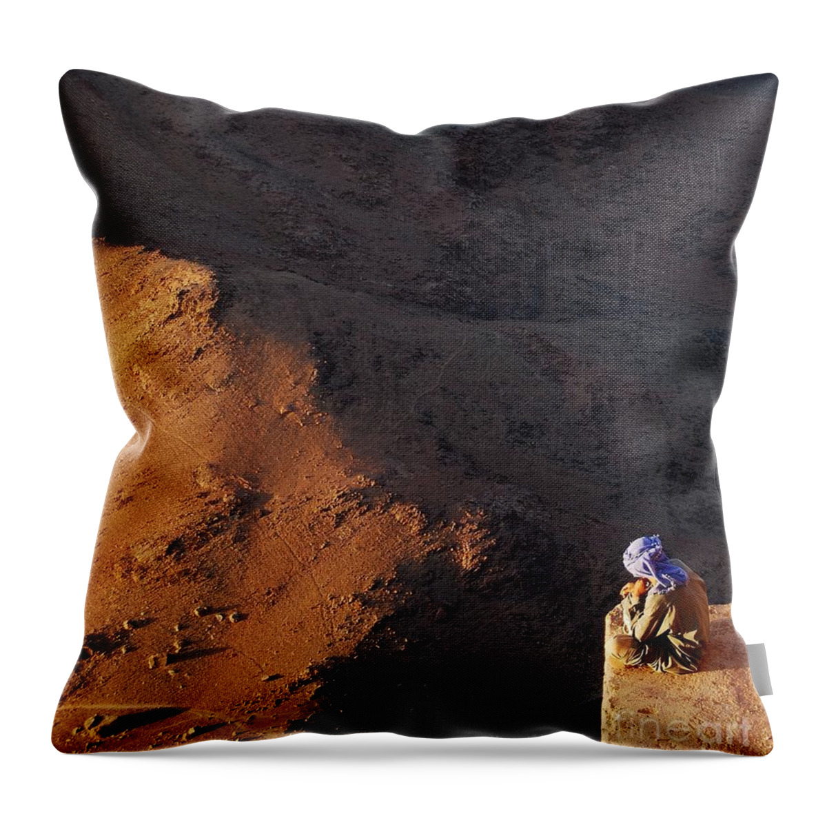 Mount Moses Throw Pillow featuring the photograph Sitting On Top Of The World by Hannes Cmarits