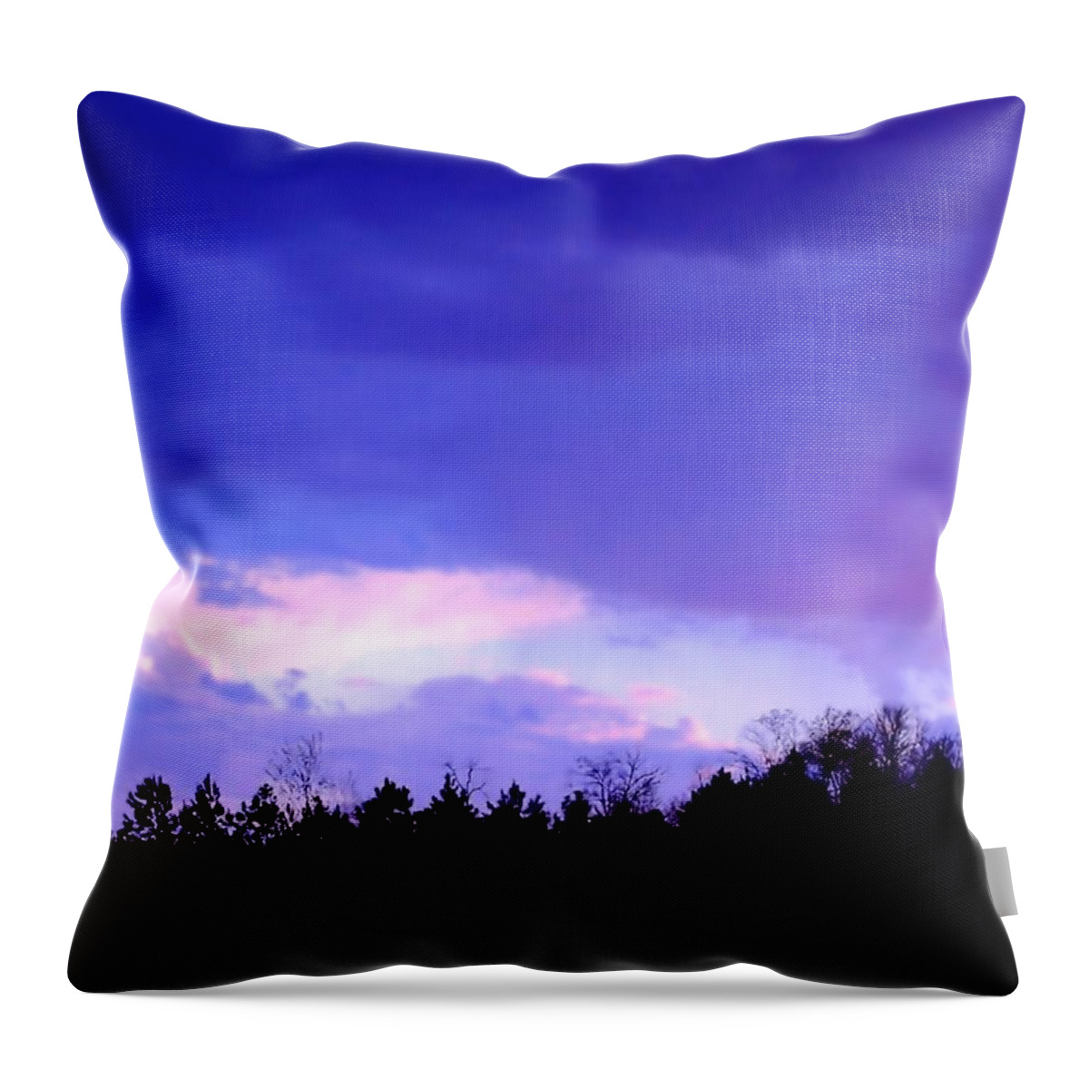 Landscape Throw Pillow featuring the photograph Sky of Purple by Morgan Carter
