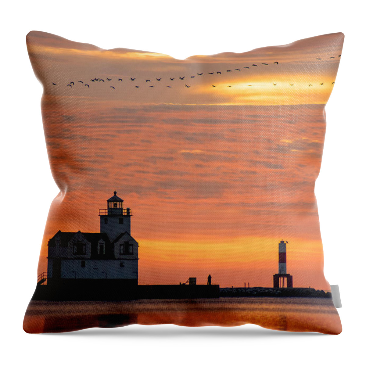 Lighthouse Throw Pillow featuring the photograph Skyward Inspiration by Bill Pevlor
