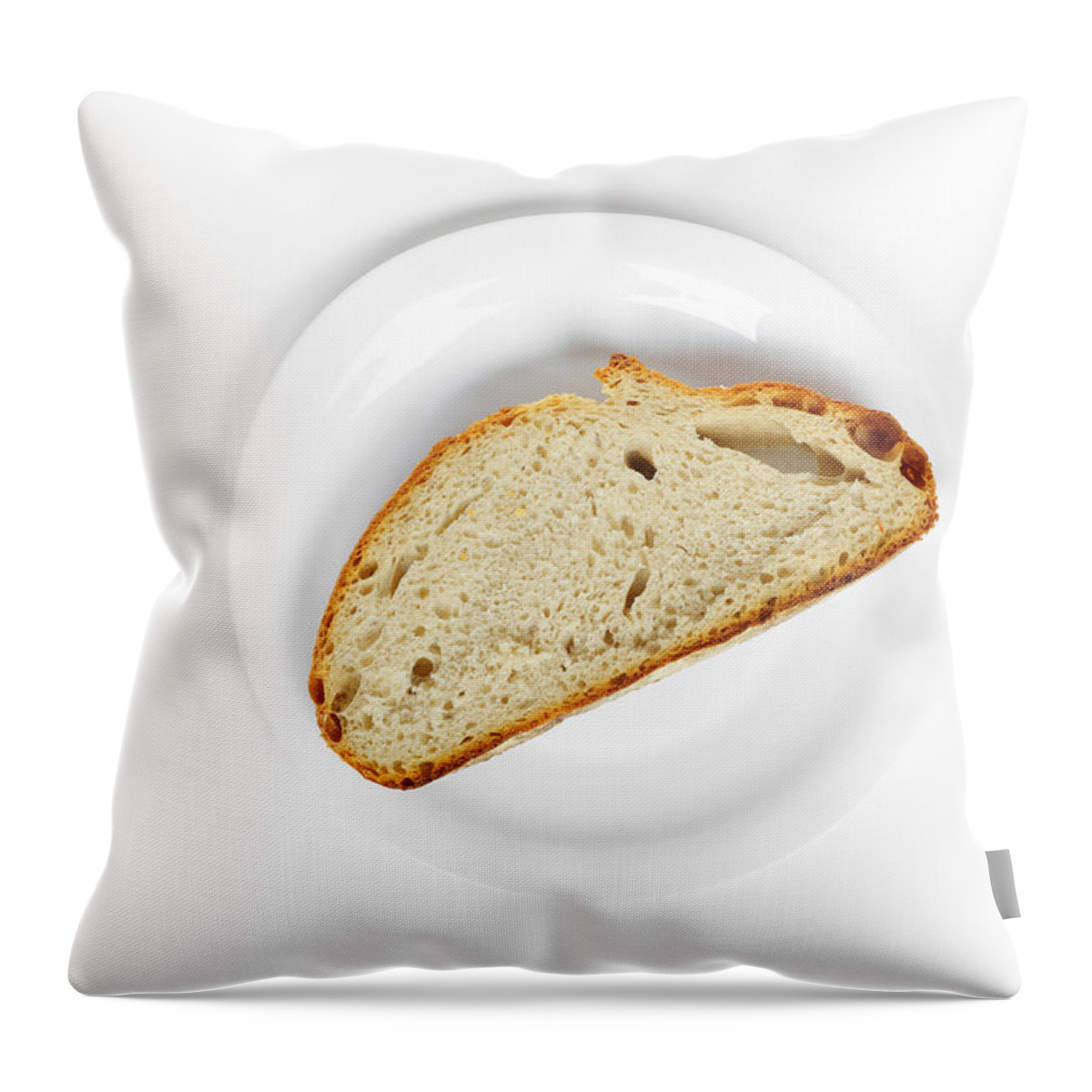 Bread Throw Pillow featuring the photograph Slice of bread by Matthias Hauser