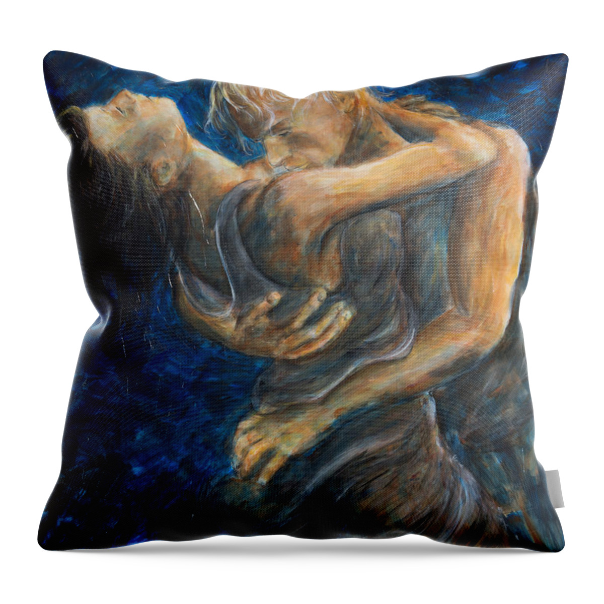 Slow Dancing Throw Pillow featuring the painting Slow Dancing III by Nik Helbig